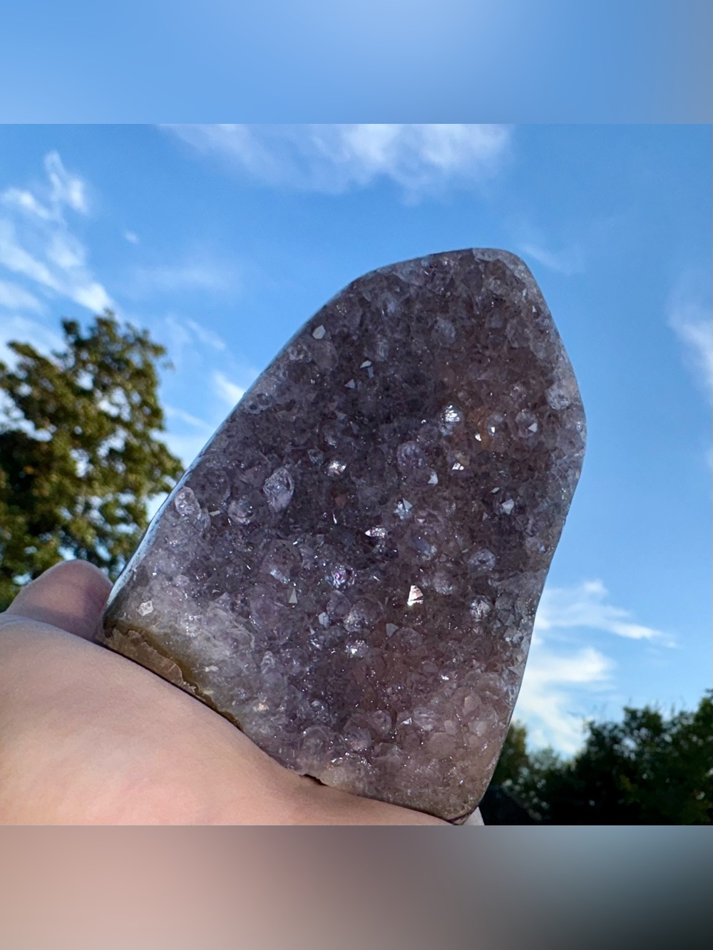 Natural Amethyst Crystal Cluster - Purple Geode Accent